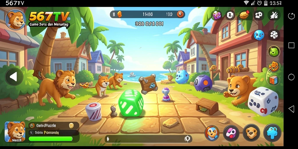 Screenshot gameplay 567TV menampilkan puzzle yang kompleks dan interaktif.