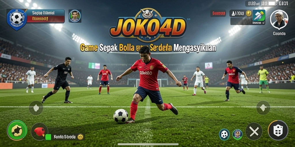 Tampilan gameplay seru di JOKO4D dengan aksi sepak bola yang mendebarkan.