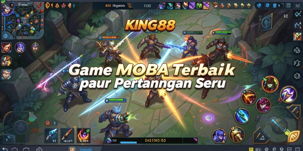Tampilan seru dari gameplay <strong>KING88</strong> yang penuh aksi MOBA.