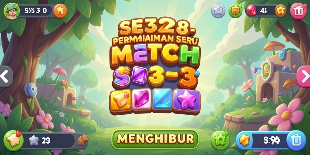 Tampilan gameplay menarik dalam SE328 dengan objek warna-warni.