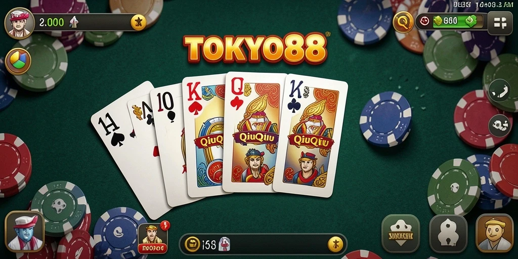 Gameplay QiuQiu yang seru dan kompetitif di TOKYO88.