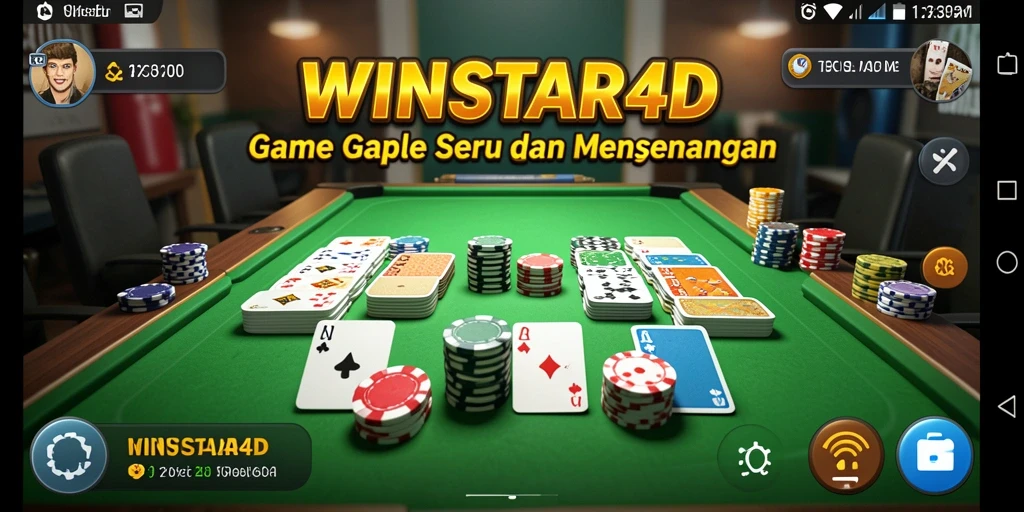 Screenshot permainan Gaple yang menarik dan seru dari WINSTAR4D.