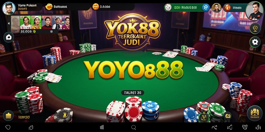 Screenshot gameplay <strong>YOYO88</strong>: Menampilkan suasana permainan Poker yang mendebarkan.