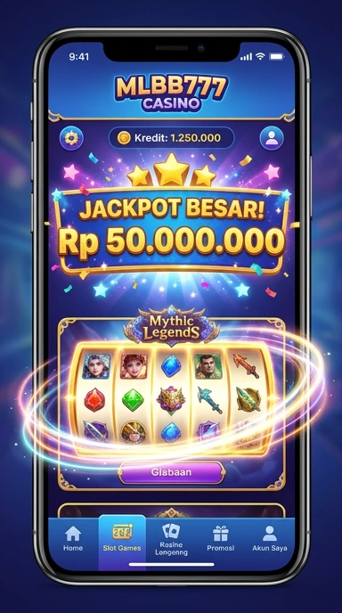 Tampilan antarmuka aplikasi mlbb777 yang menarik.